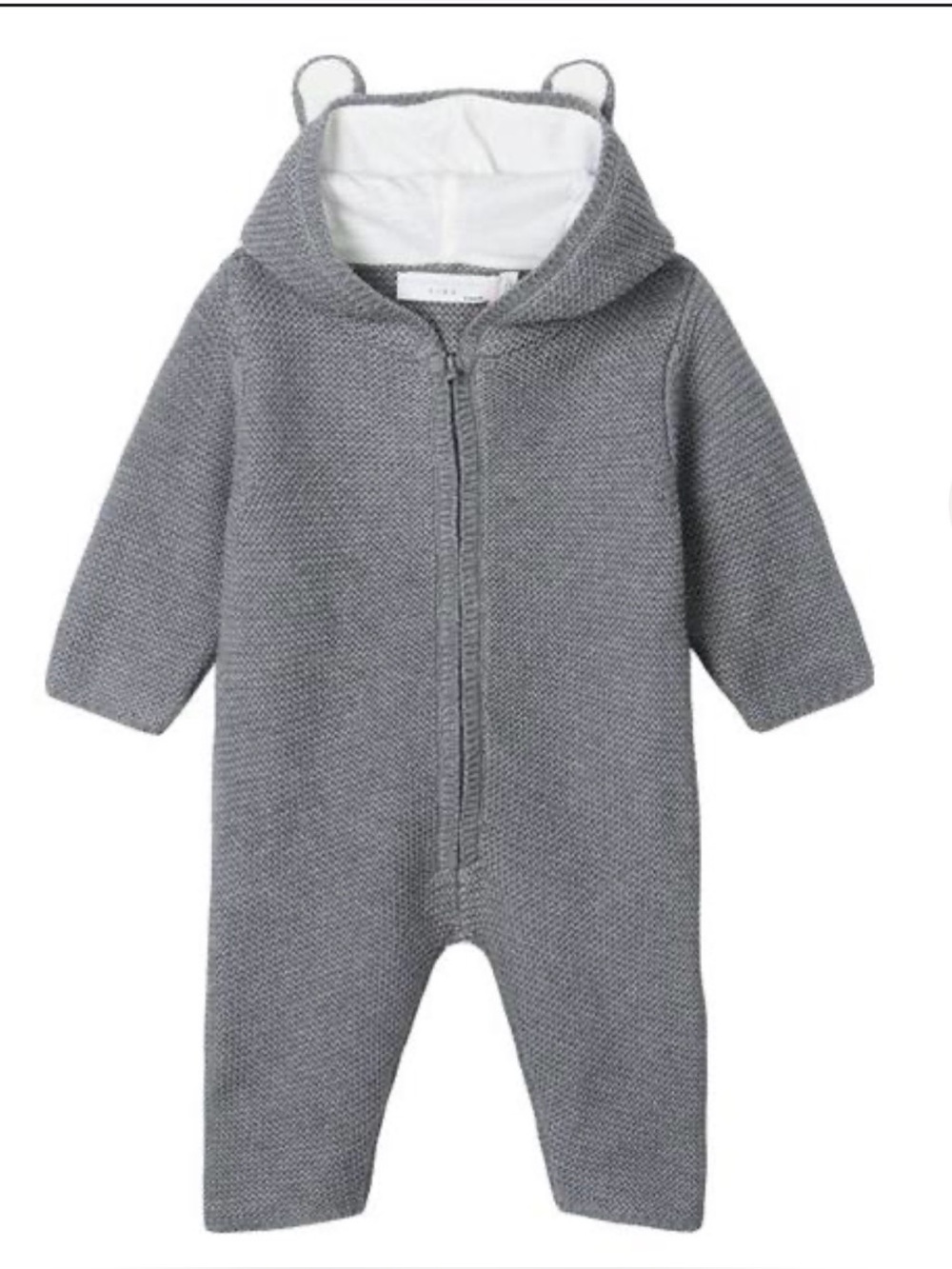 KIDS STELLA MCCARTNEY BABY ACORN BUNNY
KNIT
JUMPSUIT WITH HOOD - GREY 6 month